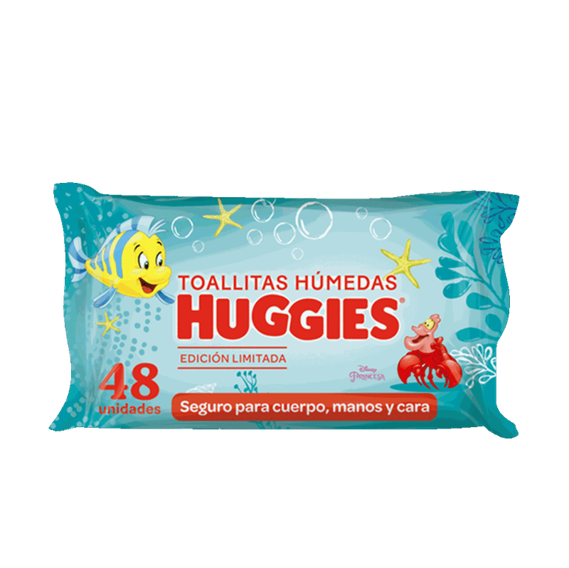 Toallas Humedas HUGGIES La Sirenita 4en1 48u