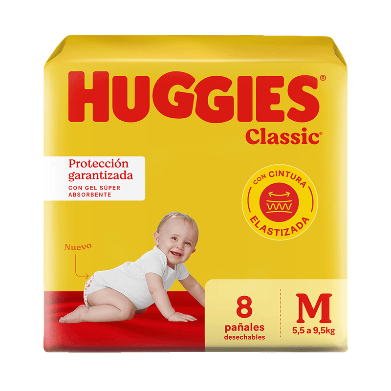 Pañales  HUGGIES Regular Classic Mediano 8u