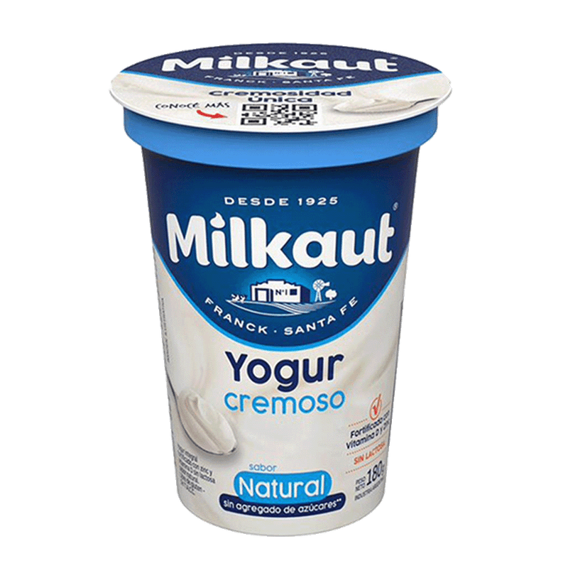 Yogur MILKAUT Cremoso Natural 180g