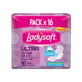 Toallas Femeninas LADYSOFT Ultra Suave 16u