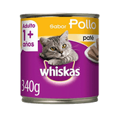 Alimento WHISKAS Adulto Pollo Lata 340gr