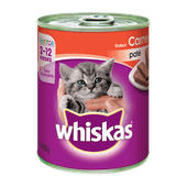 Alimento WHISKAS Carne Lata 340g