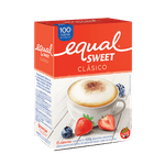 Endulzante EQUALSWEET Sobres + 25U Gratis 100u