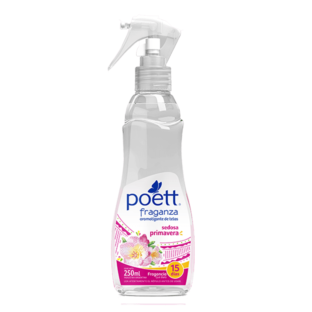 Aromatizante de Tela Poett Fraganza Sedosa Primavera Gatillo 250 ml