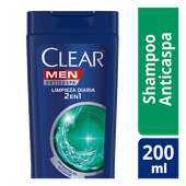 Shampoo CLEAR 2En1 Limpieza Diaria 200ml