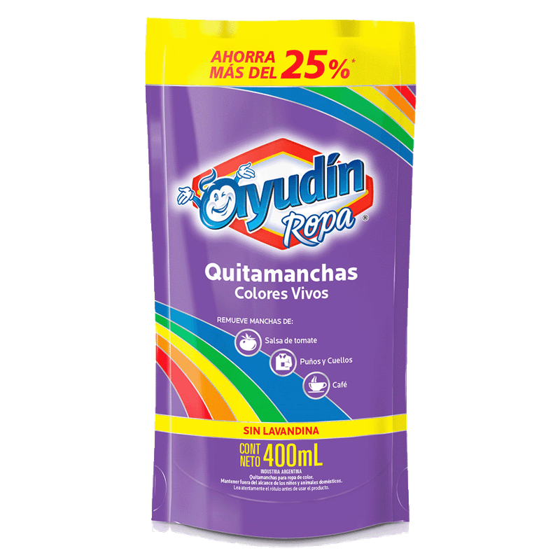 Quitamanchas AYUDIN Colores Vivos Doy Pack 400cc
