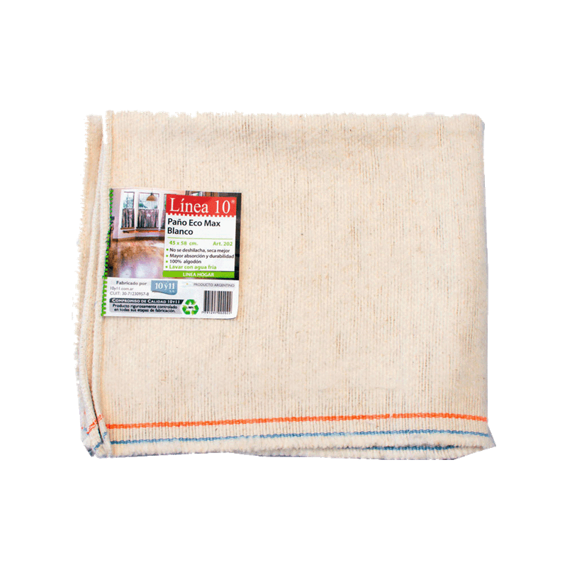 Trapo De Piso LINEA 10 Eco Max Blanco 45x58 1u