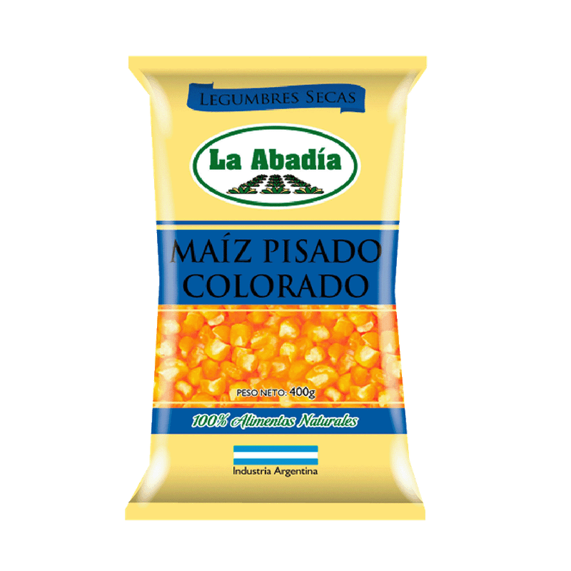 Maiz LA ABADIA Pisado Colorado Bolsa 400g