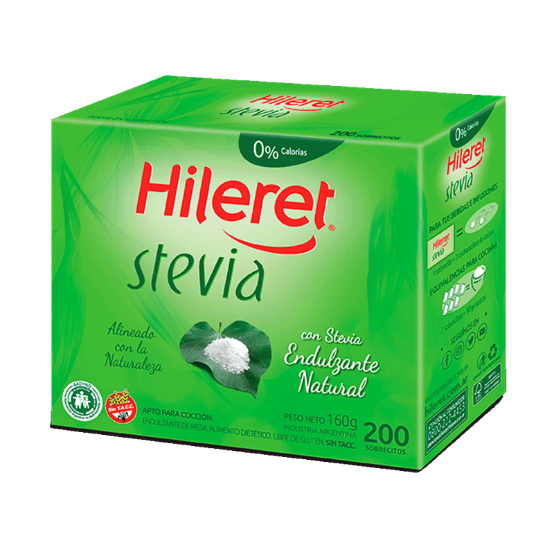 Endulzante HILERET Stevia Sobres 200u