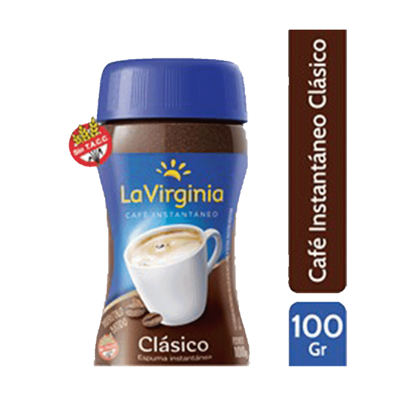Café Instantaneo LA VIRGINIA Clasico Frasco 100g