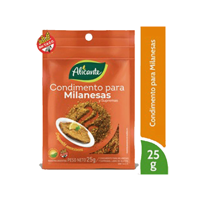 Condimento ALICANTE Para Milanesa 25g