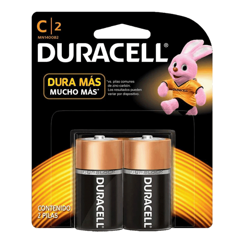 Pilas DURACELL Tipo C 2u