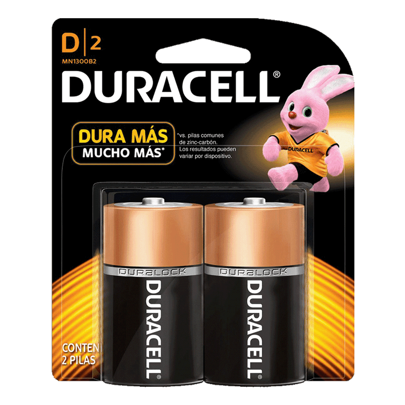 Pilas DURACELL Tipo D 2u