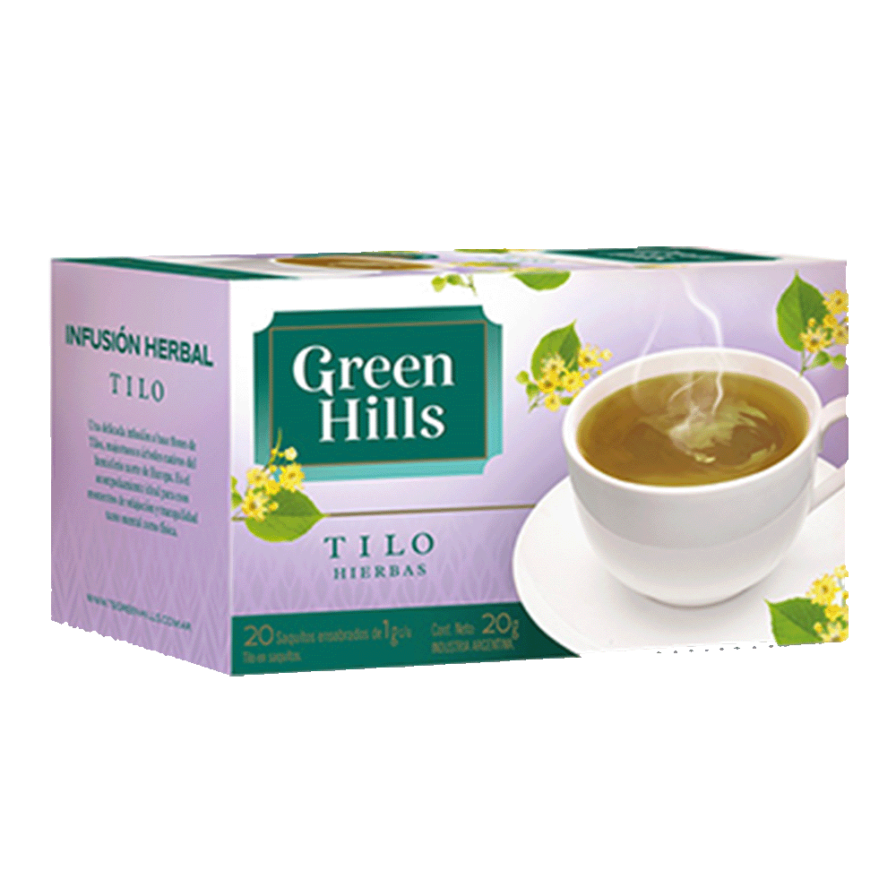 Té Green Hills de Tilo Saquitos en Sobres x 20 Uni