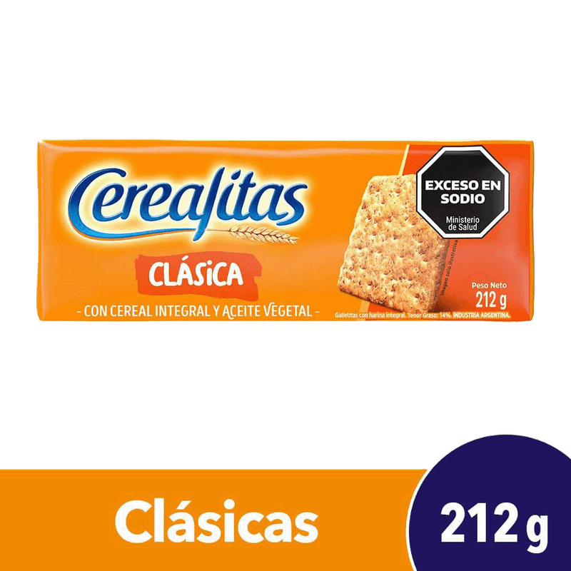 Galletitas CEREALITAS Clasicas 212g