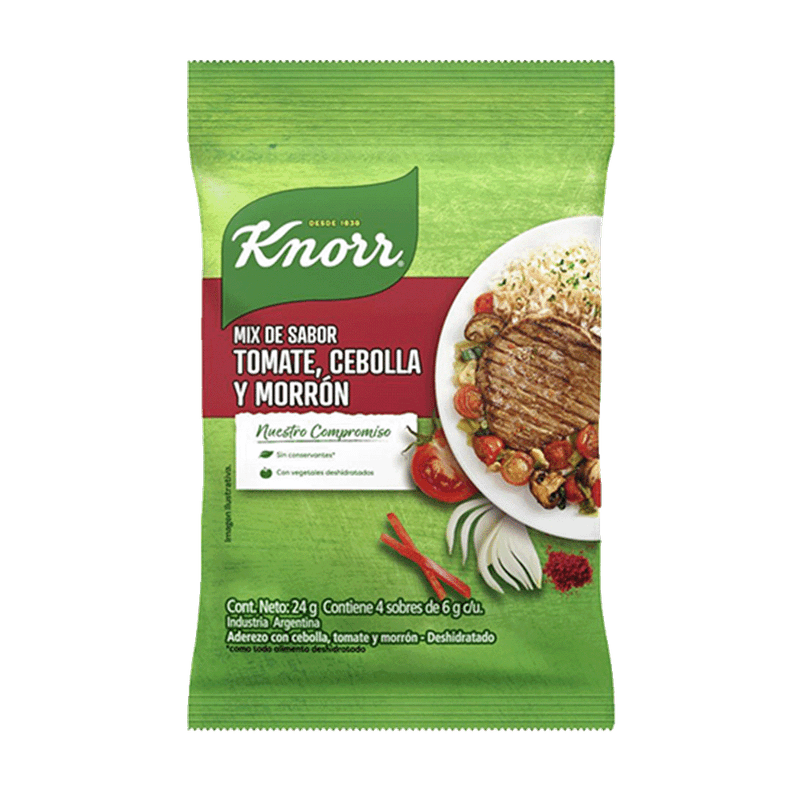 Caldo KNORR Mix De Sabor TomateCebollaMorron 4u