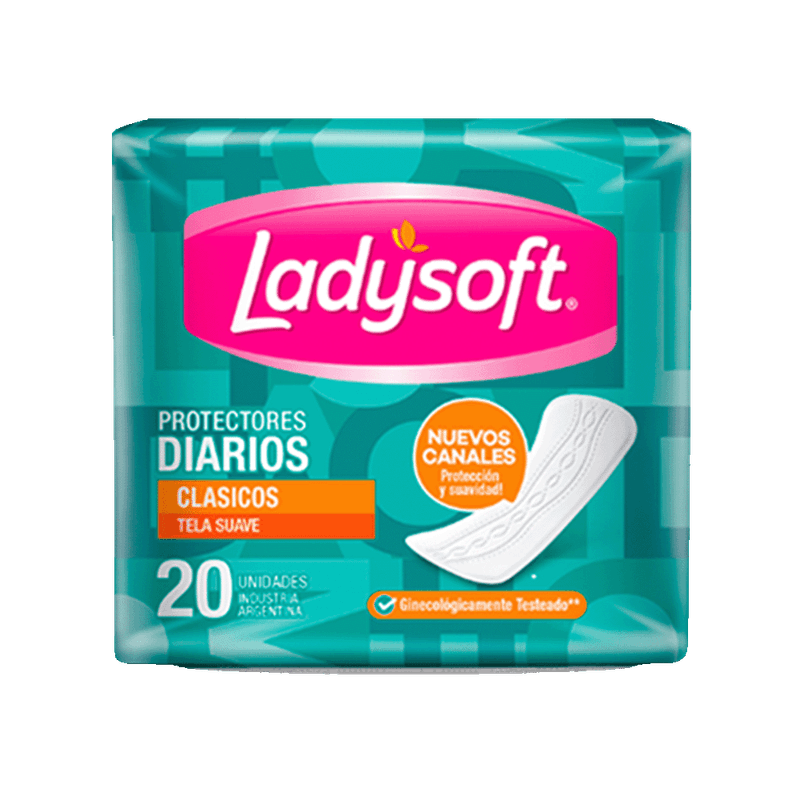 Protectores Diarios LADYSOFT Clasico Tela Suave 20u