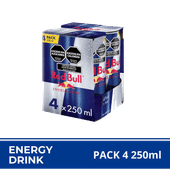 Bebida Energizante RED BULL Pack 4U 250m