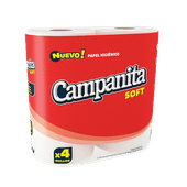 Papel Higiénico CAMPANITA Soft Blanco 4u