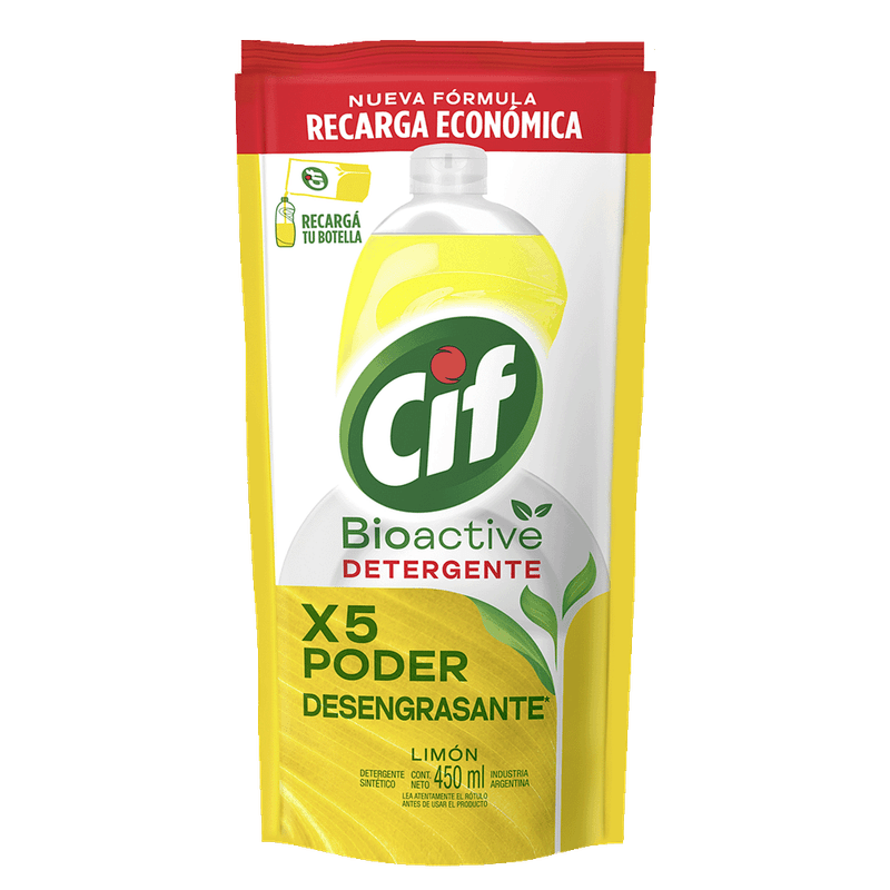 Detergente CIF Bioactive Limon Doy Pack 450c