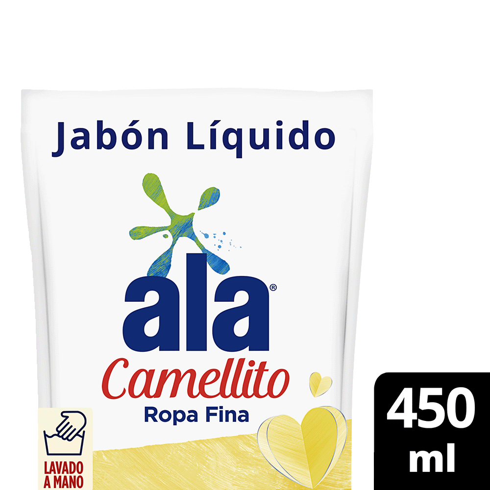 Jabón Liquido Lavado a Mano Ala Camellito Hipoalergénico Doypack 450 ml