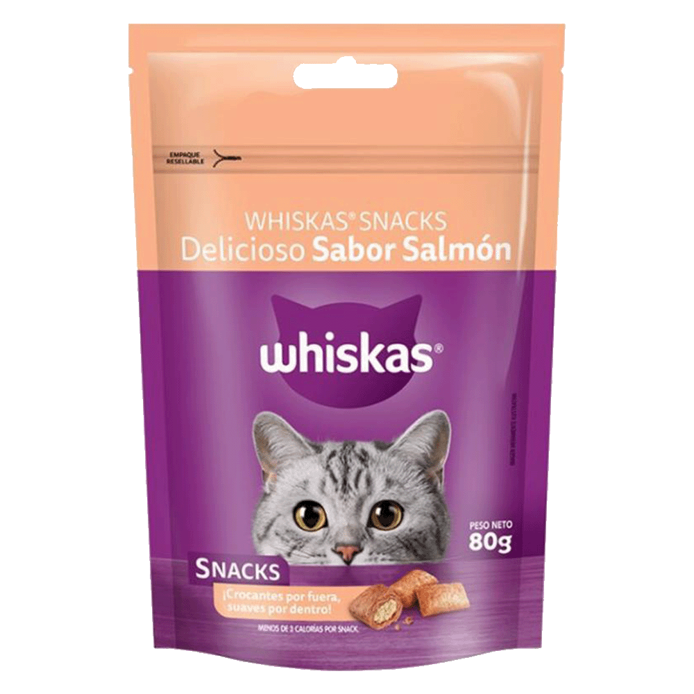 Snack para Gato Whiskas Salmón 80 Grs