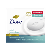 Jabon De Tocador DOVE Piel Sensible Pack3 90g