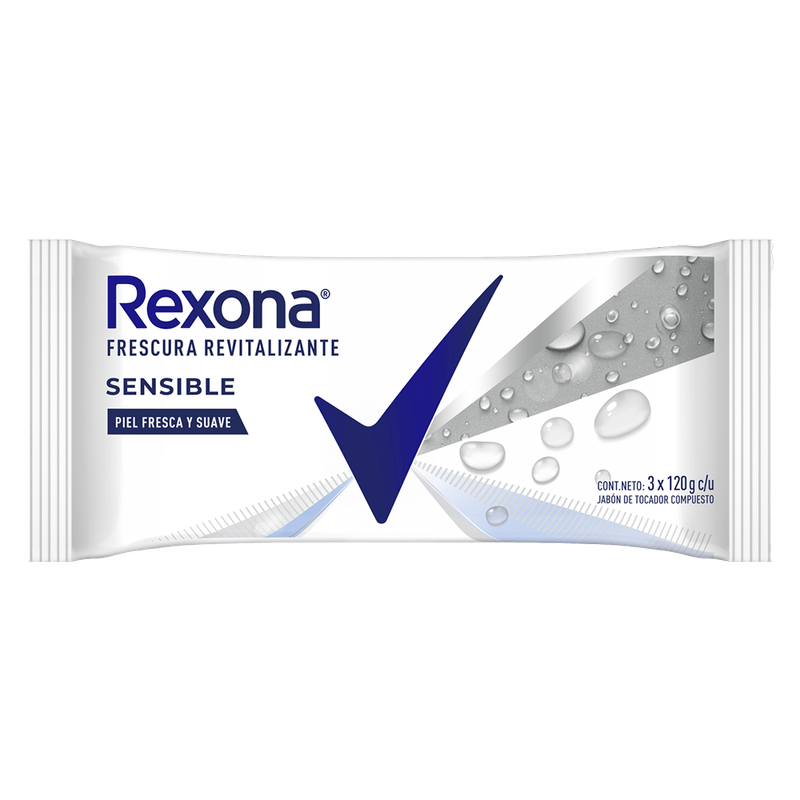 Jabon De Tocador REXONA Sensible Pack3 120g