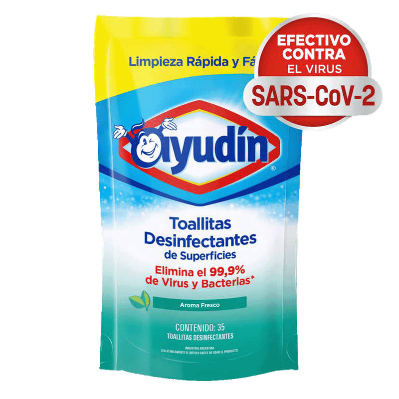 Toallas AYUDIN Desinfectantes Fresco Doy Pack 35u
