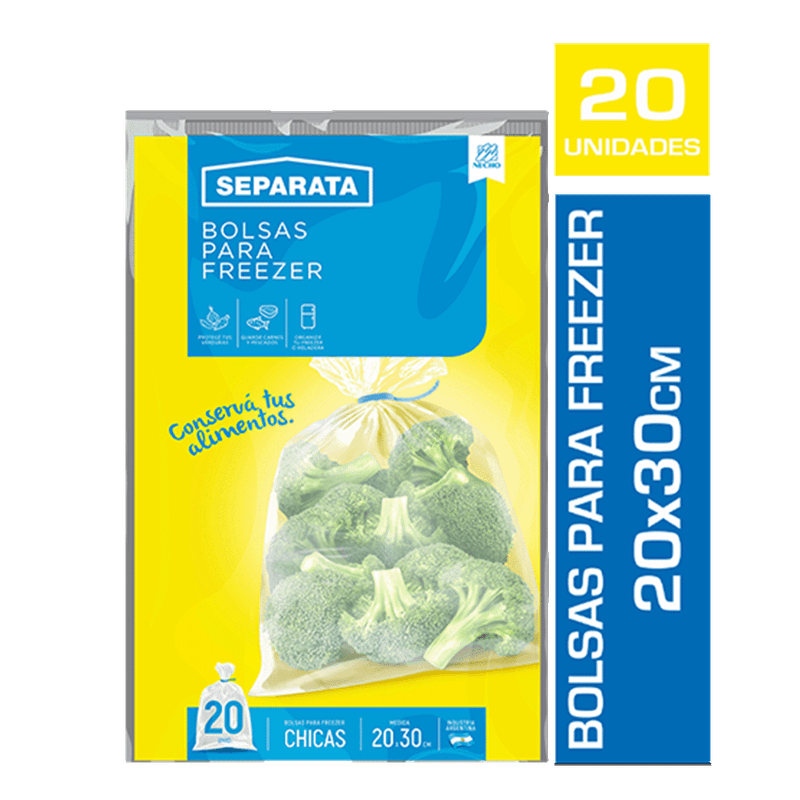 Bolsa Frezzer SEPARATA Con Precierre 20u