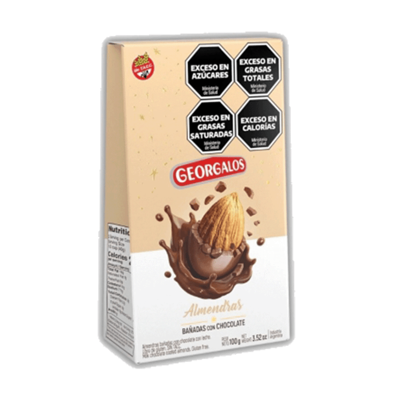 Almendras GEORGALOS Con Chocolate Estuche 100g