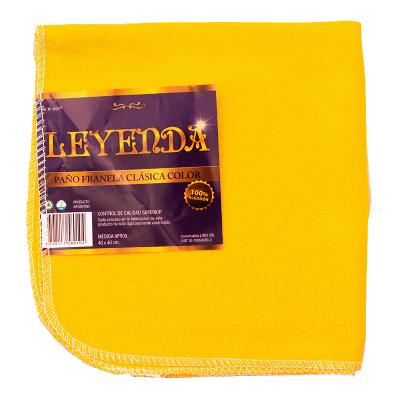 Franela LEYENDA Clásica Color 40x40 1u