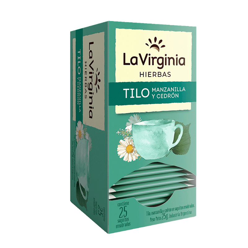 Té LA VIRGINIA TiloManzanillaCedron 25u
