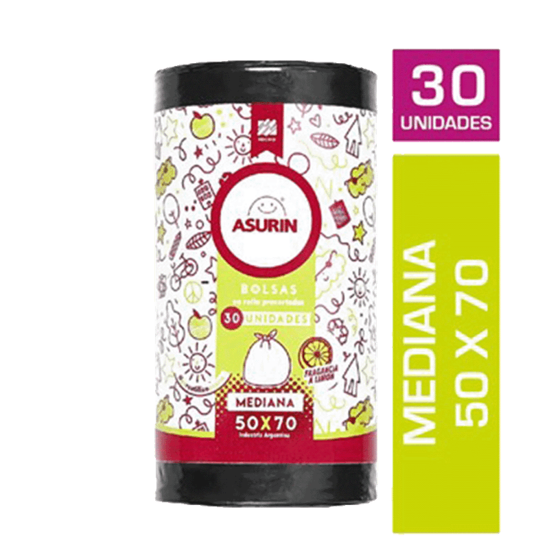 Bolsa Residuo ASURIN Limón Banderola Mediana 30u
