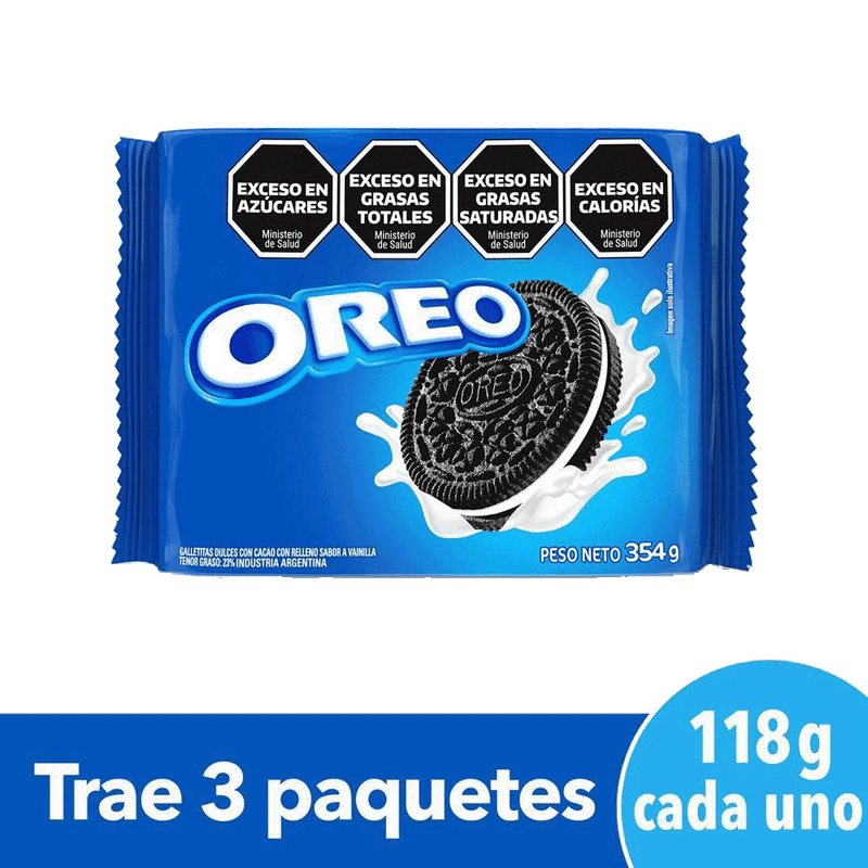 Galletitas OREO Clasicas Tripack 354g