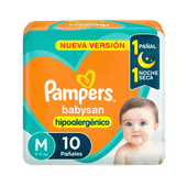 Pañales PAMPERS Babysan M 10u