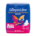 Toallas Femeninas SIEMPRE LIBRE Adap Plu Ultra Fina C/A 8u