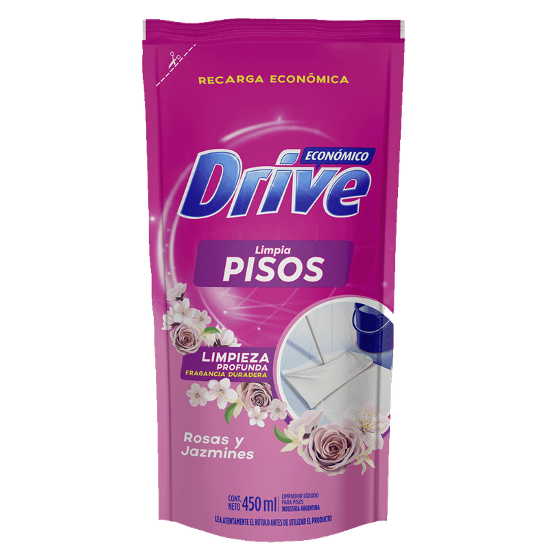 Limpiador Liquido DRIVE Pisos Rosas y Jazmines Doy Pack 450ml
