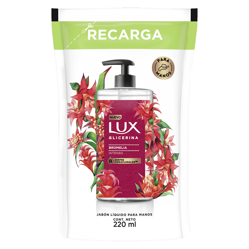 Jabon Liquido LUX Glicerina Bromelia Doy Pack 220ml
