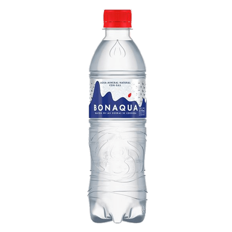 Agua Mineral BONAQUA Con Gas 500cc