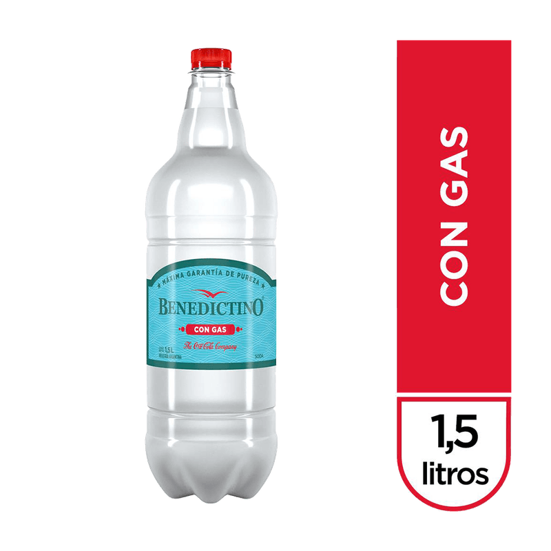 Agua BENEDICTINO Con Gas 15l