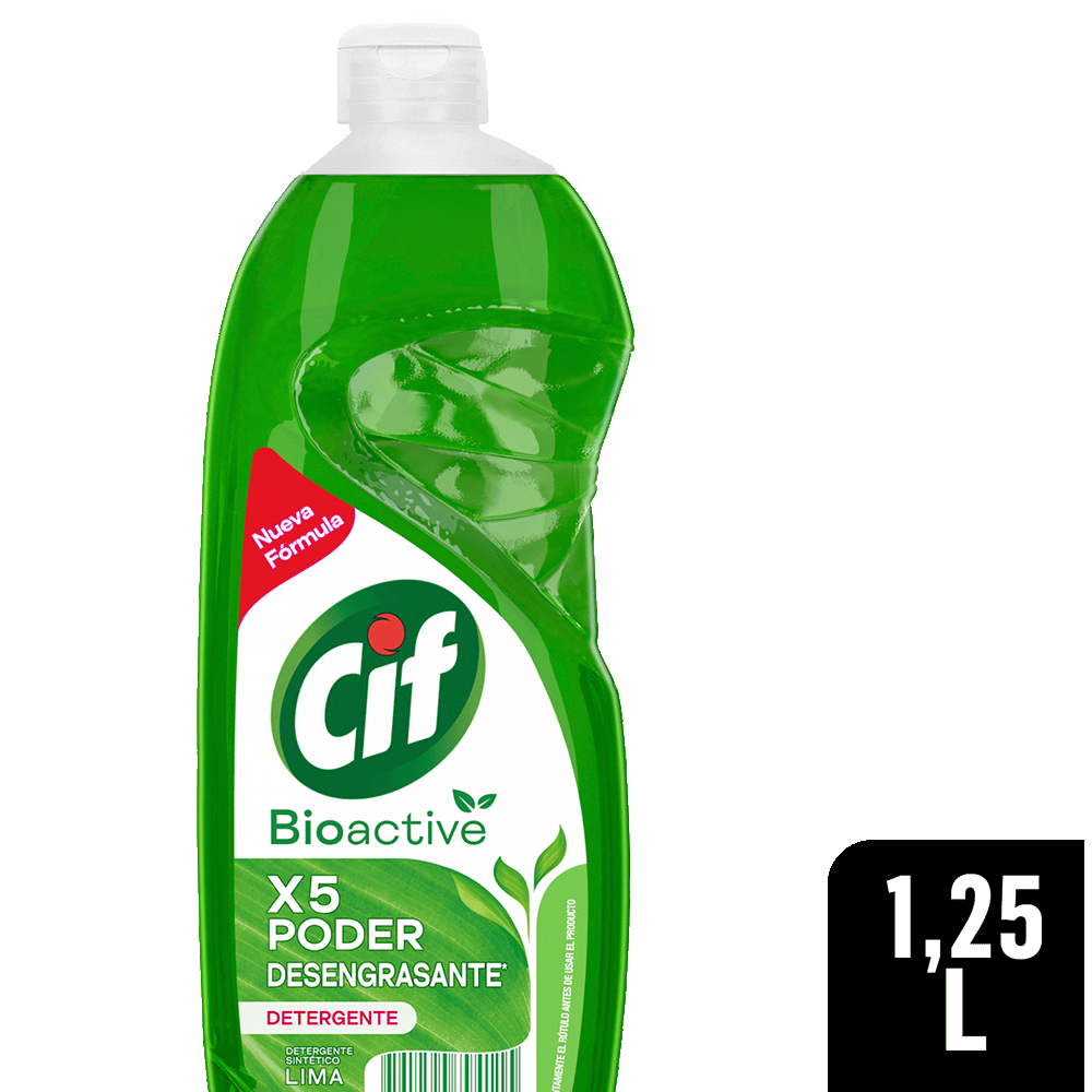 Detergente Cif Bioactive Lima en Botella 1.25 Lts