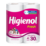 Papel Higienico HIGIENOL Fresh Hoja Simple 30mt 4u