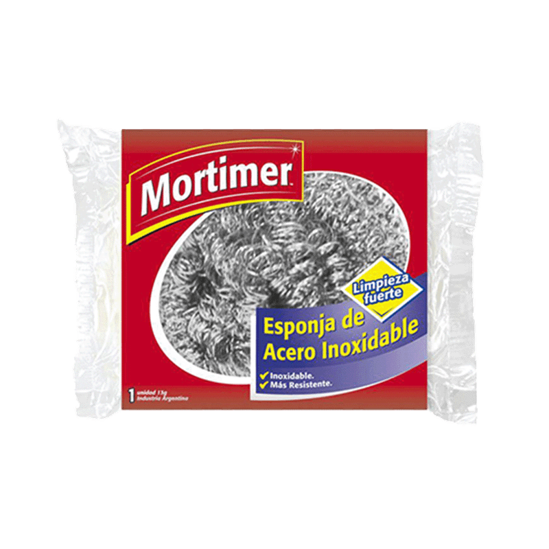 Esponja MORTIMER Plateada 1u