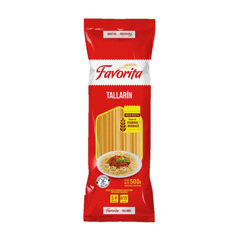 Fideos Tallarines Favorita 500 gr