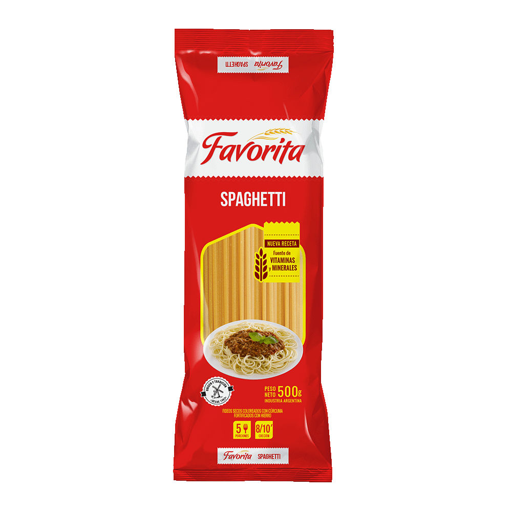Fideos Spaghetti Fortificado Favorita 500 gr