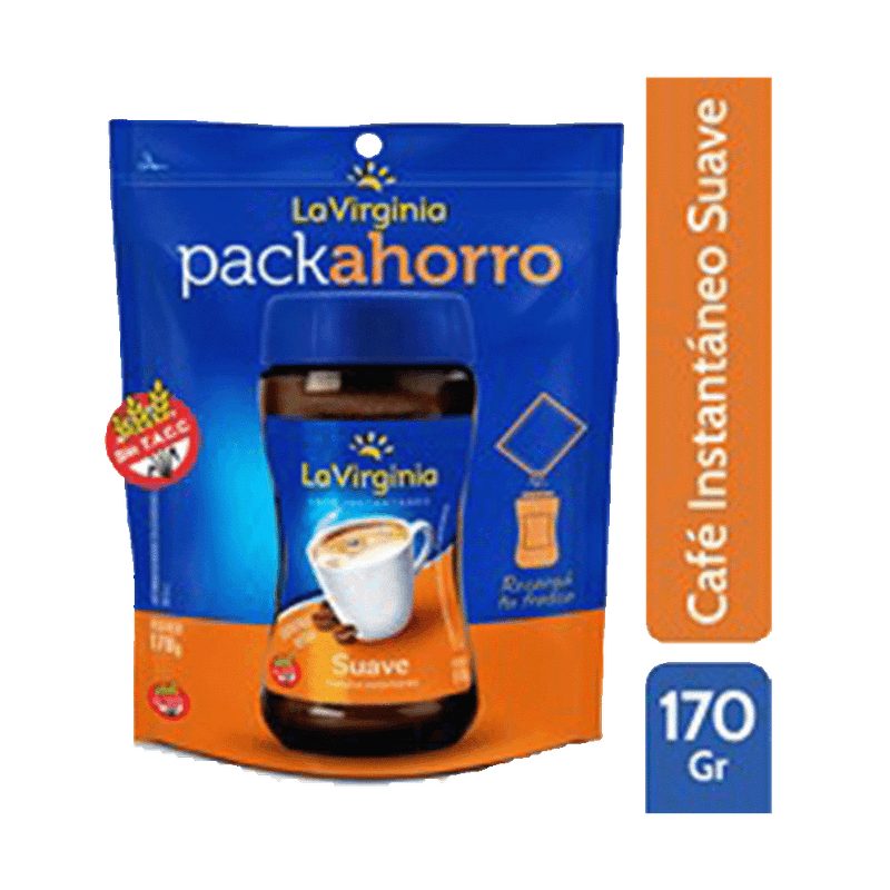 Café Instantaneo LA VIRGINIA Suave Doy Pack 170g