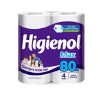 Papel Higienico HIGIENOL Max Hoja Simple 80mt 4u