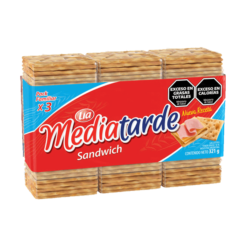 Galletitas MEDIA TARDE Sandwich Pack3 321
