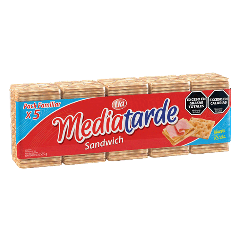Galletitas MEDIA TARDE Sandwich Pack5 535g